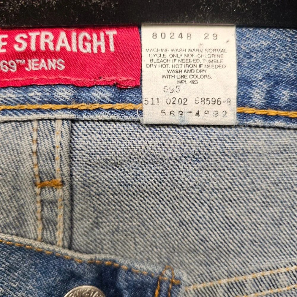 Levis 569 Loose Straight Fit Jeans Mens 36x30 Blue Denim Made in USA Vintage